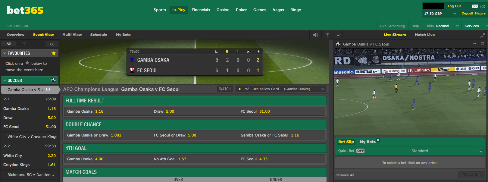 Bet365 live